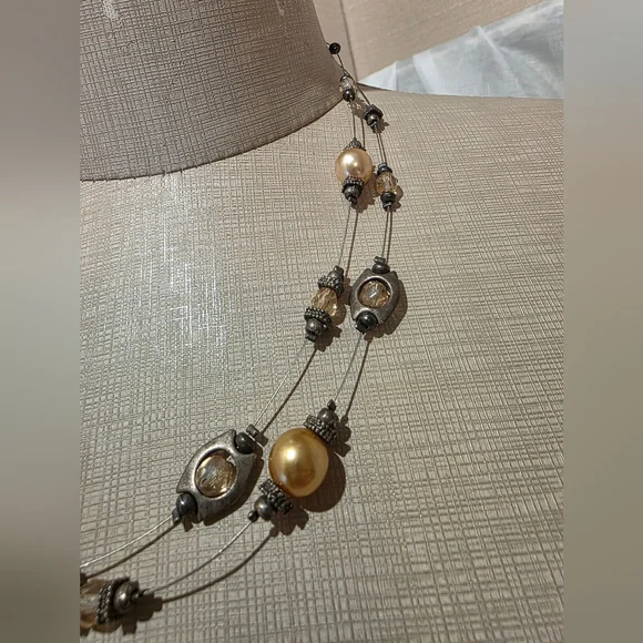 VTG CHICO'S Double Strand Necklace. 19" - Picture 3 of 6